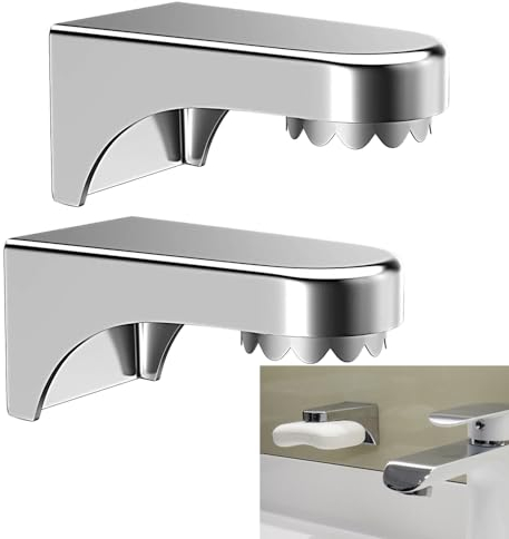 2 Piezas Jabonera magnética, jabonera magnética sin taladrar, jabonera magnética, jabonera magnética, jabonera, para Ducha, bañera y Fregadero de Cocina