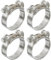Edelstahl Auspuffschelle 48-51mm Schlauchschellen 2stk Edelstahl Gelenkbolzen Auspuffrohr Klemme Stark und Robust Gelenkbolzenschelle Edelstahl Passend für Motorrad-Ablassventil (2, 48-51mm)