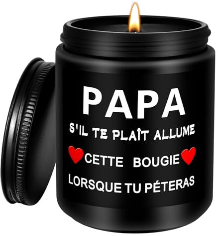 Cadeau Papa Anniversaire Homme Pere bougie Parfumées Drole Fête des Pères Noël, Cadeau Noel Homme Futur Papa Bougie Anniversaire Papa