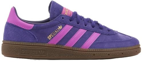adidas Originals Handball Spezial, Wonder Silver/Off White/Gum, Collegiate Purple Burst, 6.5 Women/5.5 Men