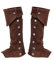 2 Stück Mittelalterliche Piraten-Stiefelüberzüge, Vintage-Leder, Ritter-Beinschutz, Gamasche, verstellbare Schuhe, Stiefel-Tops, Abdeckung, Punk-Kostüm, für Halloween, Karneval, Cosplay, LARP, Zubehör