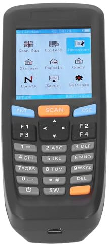 Lettore di codici a barre senza fili, Lettore di codici a barre 2D Lettore di codici a barre 2.4G senza fili Lettore di codici a barre 2D con schermo a colori portatile