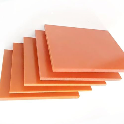 Orange Bakelite Plywood 1pcs, Insulated Phenolic Resin Board, High Temperature Resistant Board, Thickness 2-20mm, 30cmx40cm(Thickness 8mm)