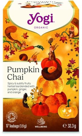 Yogi Tea Pumpkin Chai Organic 102 Bags – Caffeine-Free Herbal Tea