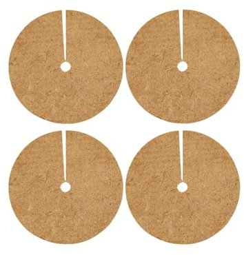 Shirene Mulch,4 PCS Garden Mulch Coconut Mulch Mats Coconut Fiber Mulching Discs Winter Protection for Plants Coconut disc for Potted Plants,30cm