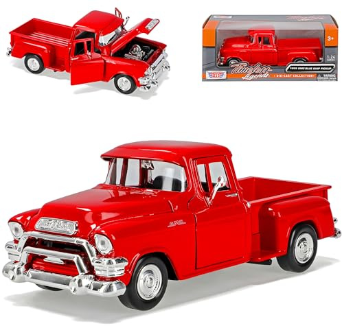 Motormax G*M*C Blue Chip Pick-Up Rot 1955 1/24 Modell Auto