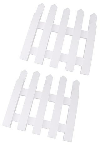 SUPVOX Steccato in Legno Bianco Per Giardino e Cortile Recinto Decorativo Flessibile Per Albero Di Natale e Vetrine Legno Liscio e Facile Da Pulire Per Esterno