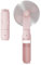 NORHOM Hand Held Fan, Portable USB Rechargeable Mini Handheld Cooling Device, Folding Design, Battery Driven With Mobile Power Supply for Home Travel Outdoor (Pink)