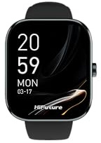 HIFUTURE HI-LUME Smartwatch, 1,83 Zoll Touchscreen, IP68 Wasserdicht, Herzfrequenz & SpO2, Bluetooth 5.3, über 100 Sportmodi, Schwarz/Grün/Gold