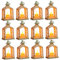 12pcs Memorial Lantern, 4x3x6in Linternas conmemorativas Decorativas con batería con Bucle Colgante, cestas de Regalo de simpatía.