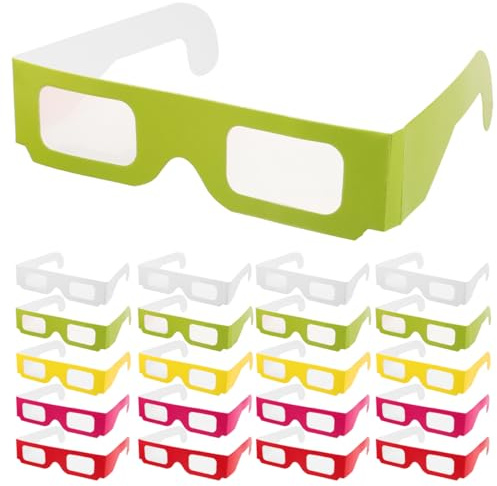 Happyyami 30stücke Teiliges Papierbrillen mit Bunten Feuerwerkseffekten Leichte Kinderbrillen für Geburtstagspartys Klassenzimmer Belohnungen und Partyzubehör Farbenfrohe Karnevalsbrillen
