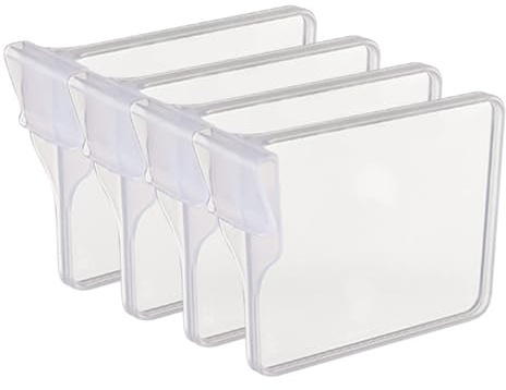 4 pezzi divisore in frigorifero, organizzatore di morsetto per porte per porte in plastica retrattile Seperators Gadget di stoccaggio da per il cassetto del frigorifero per la (L)