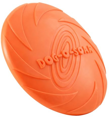 Hundefrisbee Unzerstörbar 18cm- Frisbee Hund, Passend für Kleine und Große Hunde, Hochwertiges Dog Toy für Outdoor-Spiel(Orange)