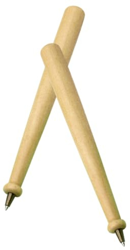 FONDOTIN Holzkugelschreiber 2 Stück Praktische Kugelschreiber aus Robustem Holz Ergonomische Holzstifte für Büro und Schule