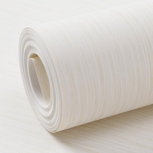 Swehooirt Beige Plain Stripe Textured Wallpaper for Bedroom Modern Minimalist Embossed Wallpaper Decor for Adults Hallway Living Room Feature Wall