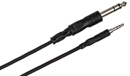 Hosa CMS-105, Stereo Interconnect, 3.5 mm TRS to 1/4 in TRS, 5 ft