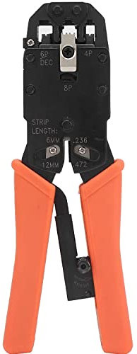 CABLEPELADO Crimpadora para Cable de Red | Crimpadora modular profesional | Crimar cables | Pelacables | Apto para 8P8C-RJ45, 6P6C-RJ12, RJ11-6P4C, 4P4C, 4P2C; y 6P6C-DEC