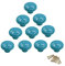 Lot de 10 boutons de placard ronds colorés en céramique à trou unique pour tiroir, placard, commode, porte