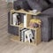 Hocuspicus Hocus Picus | Moderner Holz Beistelltisch mit 2 Etagen | Vielseitiger Sofatisch, Regal-Organizer | Ideal für Büro, Wohnzimmer | 60 x 60 x 19,5 cm | Eiche