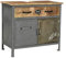 Woodkings Waschbeckenunterschrank Pinetown I Badschrank 71x63x35 cm aus Metall und Massivholz I Badezimmer Unterschrank Vintage Design I Badmöbel im Industrial Stil - Metall Holz Mix
