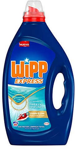 Wipp Express Nettoyant lave-linge liquide propre et lisse – 30 lavages (1,5 L)