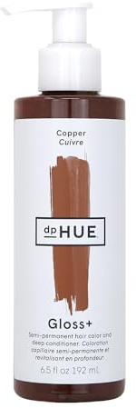 dpHUE Gloss+, Copper - Boosts Fading & Faded Hair Colour - 8-12 Applications per Bottle - Lasts Up to 8 Washes