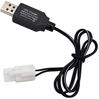 Gecoty® 9.6V Battery Charger, USB Charge Cable for 9.6V Ni-Cd/Ni-MH Rechargeable AA Battery Pack with Tamiya Plug