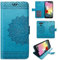 betterfon Hülle Kompatibel mit LG K50S | Klapphülle Schutzhülle mit Kartenfächer Kompatibel für K50S | Magnetverschluss Flip Case | Blau