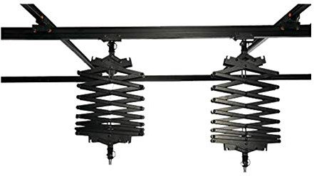 299,7 x 299,7 cm Schiene, Studio-Beleuchtung, Schienensystem, Pantografie, Deckenschiene, Komplettset, 2 m Fallpantograph (3 x 3 D)