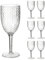 Earth and wear Large Wine Glass Plastic Glasses Reusable 400ml Also Used for Drinking Sherry and Gin and Has A Dimpled Wine Set Effect (Set of 6) (Pack of 6) (6)