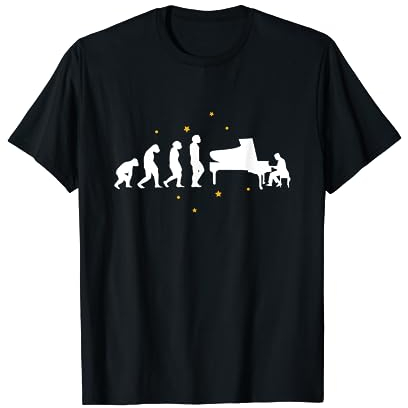 Evolution Klavier Piano Klavierspieler Flügel T-Shirt