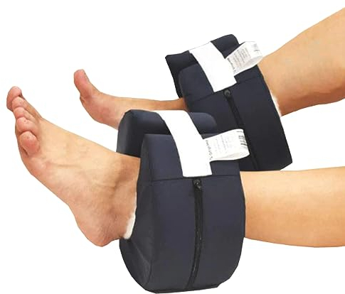 OrtoPrime 2 Runde Antidekubitus-Fersenschoner - Wasserdichte Fersenpolster - Regulierbarer Fersenschutz - Ergonomische Dekubituskissen - Orthopädische Fersenschutzpolsterung für Ellbogen und Füꞵ