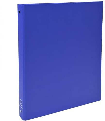 CABLEPELADO - Archivador forrado 4 anillas Lomo 30 mm A4 - carpeta anillas metalicas - colegio - oficina - album fotos - Azul