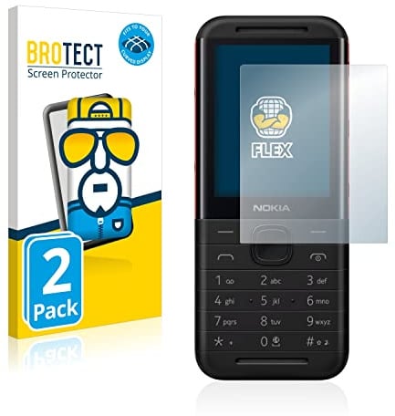 BROTECT 2 Stück Full-Cover Schutzfolie für Nokia 5310 (2020) Full-Screen Displayschutz-Folie [3D Curved, Anti-Fingerprint, Kristall-Klar]