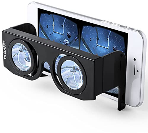 Gafas virtuales 3D de realidad virtual, visor de teléfono móvil vr juego (negro)