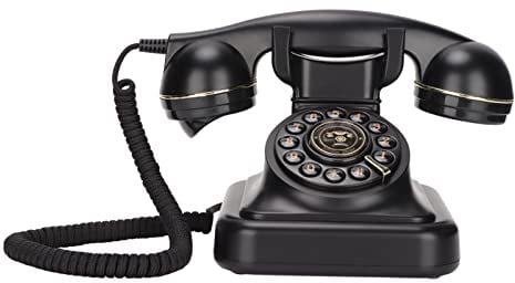 Telefoni antichi, telefono fisso con filo europeo retrò con cavo telefonico, telefono fisso vintage telefono aziendale per casa hotel ufficio arredamento