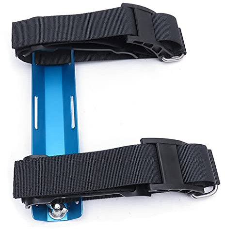 Guangcailun Single Tank Adapter Frosting Surface Backplate Holder Leichter Flaschengurt Rostfreies Band Backmount Schnorcheln, Blau