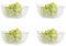 Eden & Willow E&W Wavy Gold Edge Glass Serving Bowls, Dishes for Salad, Fruits and Desserts (4, Medium)