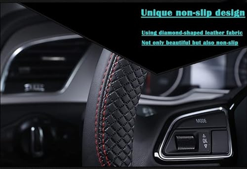 Lenkradbezug Für Nissan Für Qashqai J10 Für Terrano I II Kunstleder Auto Lenkradabdeckung Auto Sport Stilvolles Interieur Lenkradabdeckung (Farbe : 4)