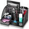 Lenfuos Schreibtisch Organizer, Mesh Metall Büro-Organizer Stifthalter mit 6 Fächern und Schublade für Stifte, Hefter, Ordnerklammern, Haftnotizen, Platzsparendes Desk Organizer