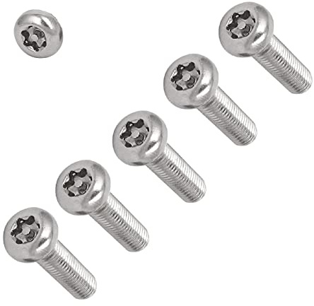 TERF® M6 X 40mm Pan Head Security Torx Machine Screws M6 (6mm) X 40mm Tamper Resistant Torx Socket Pan Head Machine Screws (Bolt) - Pack of 10