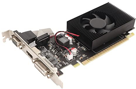 Jectse Computer-Grafikkarte, GTX 730 2 GB GDDR3 PCIe 1.1x16 HDMI VGA DVI DirectX 12 PhysX OpenGL 3.1 Gaming-Grafikkarte, 5 Gbit/s GPU-Grafikkarte mit Lüfter