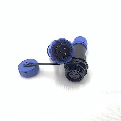 Anschlussstecker Luftfahrtstecker SP13 3 Polig, Männlicher Stecker und Weibliche Buchse Kabel Steckverbinder IP68 3 Pin Wasserdichter Rundsteckverbinder In-Line-Typ Aviation-Stecker 250V 13A