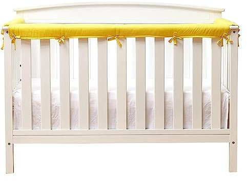 Bettumrandung Bettgitter Babybettgitter Abdeckung 3 StüCk/Set SchüTzende Weiche Unterlage Maschinenwaschbar Einfarbig Verhindert BeißEn Zahnen Bettgitter Schutz