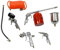 Kit 5 accessoires compresseur : Manomètre, nettoyage, tuyaux, pistolet peinture et soufflette