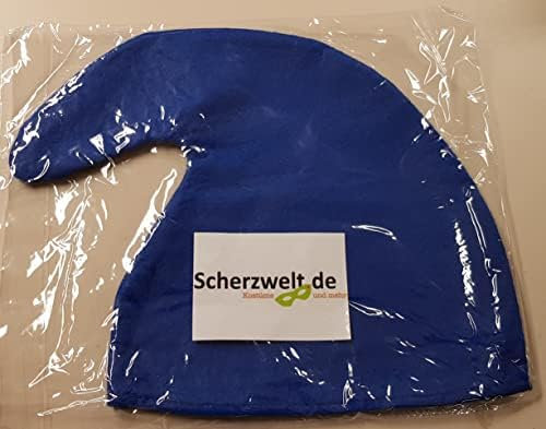 Scherzwelt.de Kostüme und mehr Zwergenmütze für Erwachsene - Zwergen Hut Mütze - Gnommütze - Zwerg blau