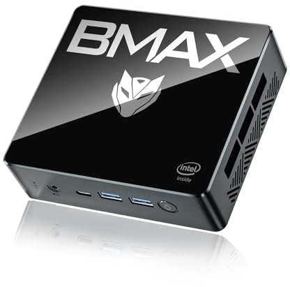 BMAX Mini PC Intel N95 (jusqu'à 3,4 GHz) 16 Go DDR4 RAM 512 Go M.2 SSD B4 Mini Ordinateur de Bureau Compatible avec HDMI Dual 4K UHD WiFi 5, Bluetooth4.2