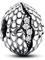 PANDORA X Game of Thrones Funkelndes Drachen-Ei Charm aus Sterling Silber mit Cubik Zirkonia, Kompatibel Moments Armbändern, 792962C01