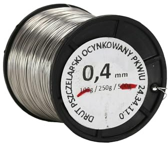 Wabendraht Verzinkt Ø 0,4 mm - 250g Spule (ca. 250m) - Rähmchendraht für Imker - Reißfest, Flexibel & Korrosionsbeständig