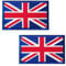 2 Pack United Kingdom Flag Patch Iron on Union Jack Flag Patches UK National Flags Embroidery Patch Hook Loop Iron On Embroidery Britisher Flags Embroidered Patches